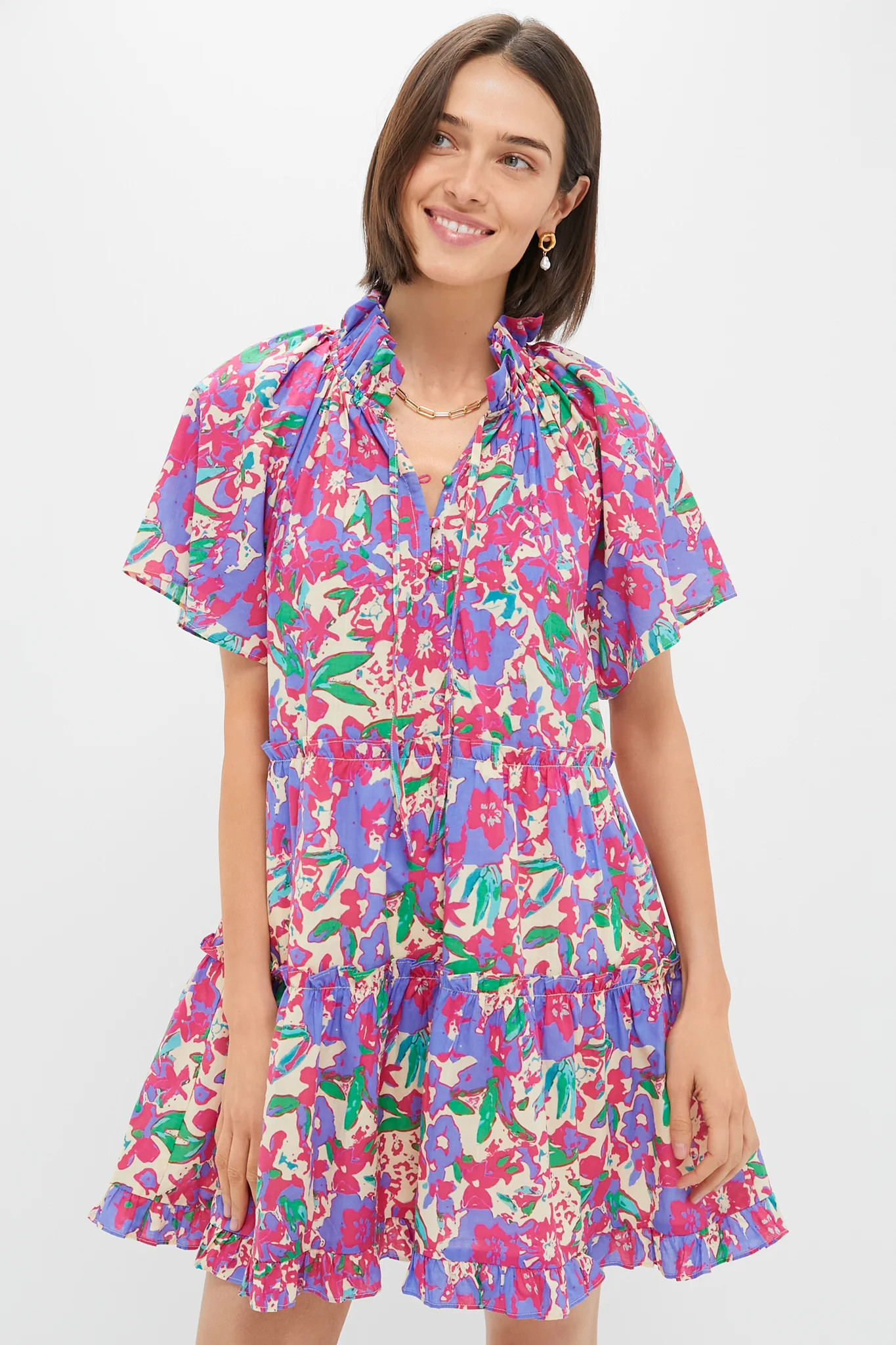 Magenta Multi Floral Thea Mini Dress | Tuckernuck (US)