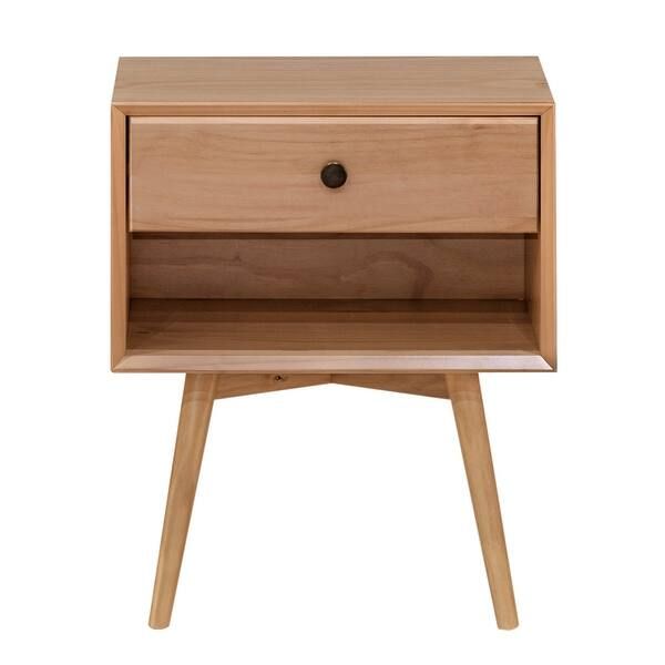 Middlebrook Mid-Century Solid Wood 1-Drawer, 1 Shelf Nightstand | Bed Bath & Beyond