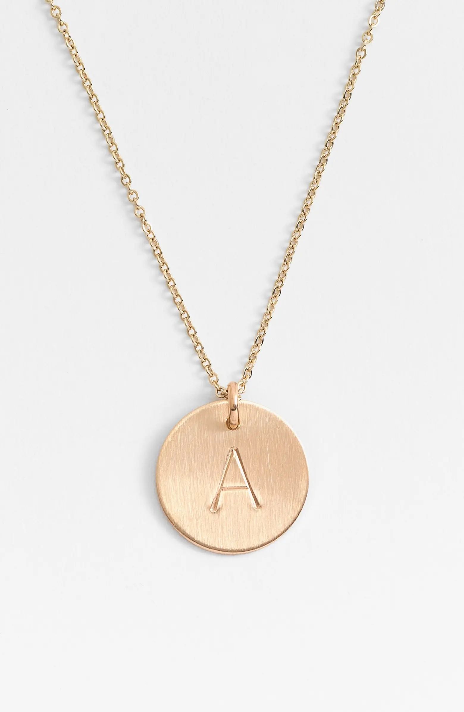 14k-Gold Fill Initial Disc Necklace | Nordstrom