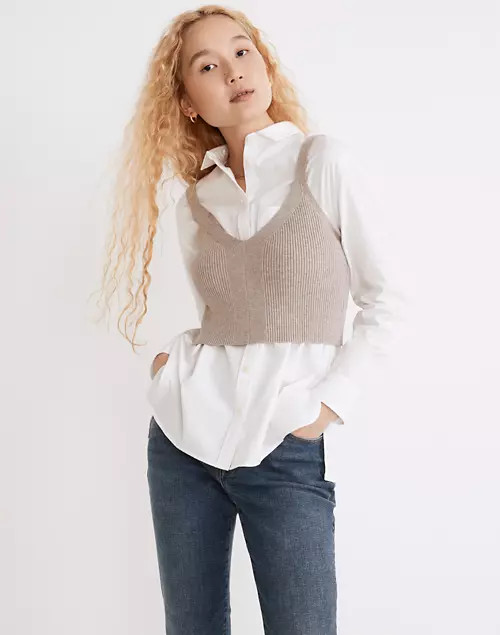 Brodale Crop Sweater Tank | Madewell