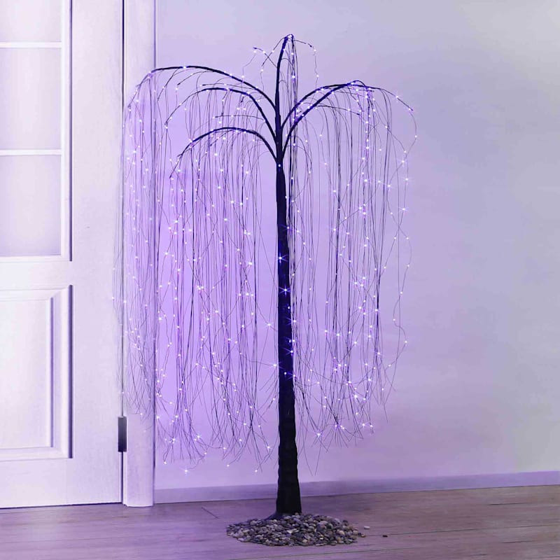 Willow Tree with Purple Lights, 6' | At Home