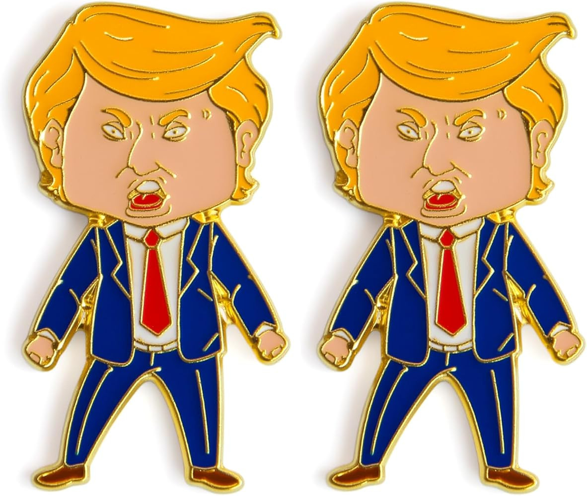 Happy Trump Pin,Happy Trump Lapel Pin, Premium Enamel Pins for Backpack Hat Bags Jacket Coat Badg... | Amazon (US)