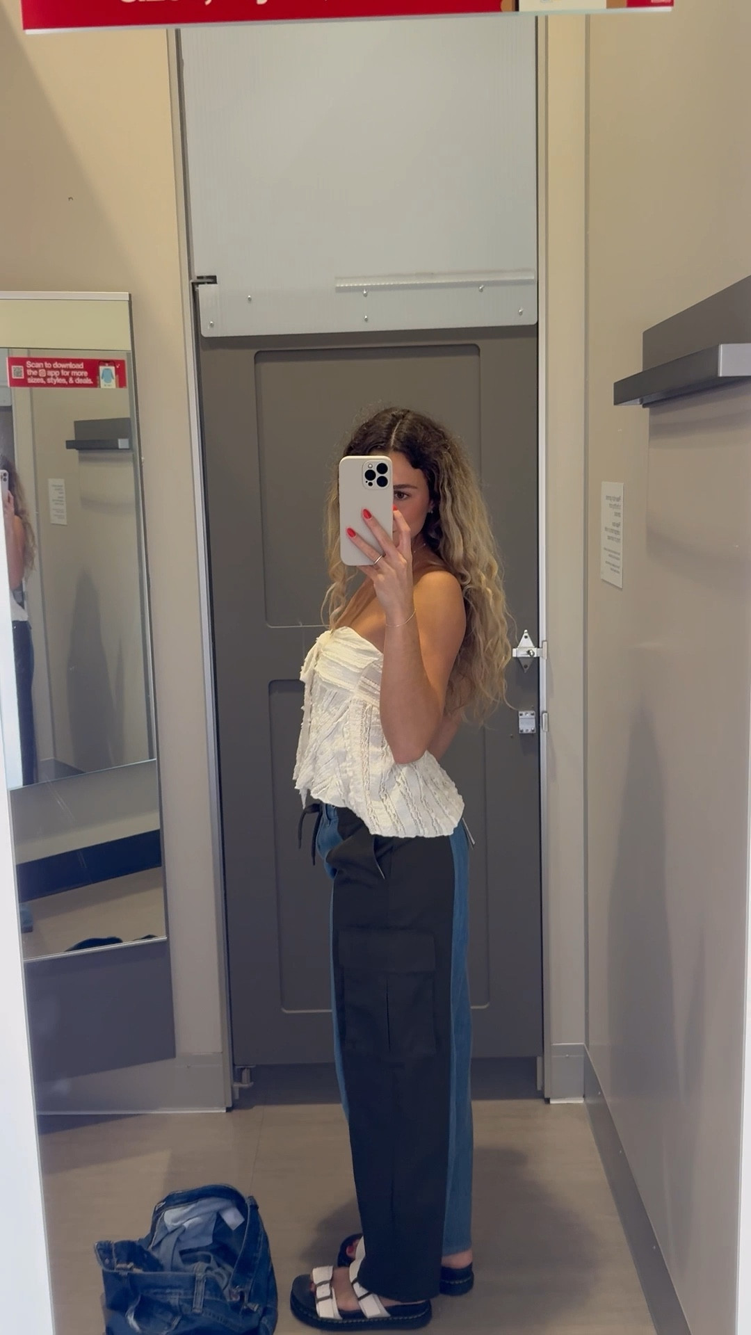 the coolest cargo jeans!!! 
size 4