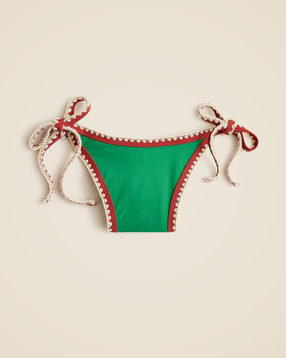 Crochet-trim string bikini bottom | J. Crew US