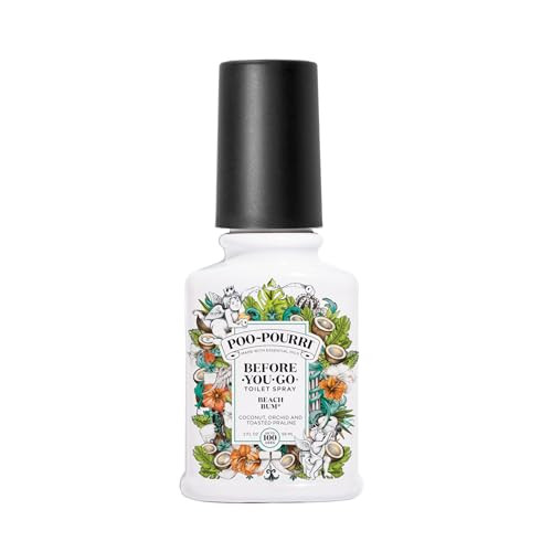 Poo-Pourri Before-You-Go Toilet Spray, Beach Bum, 2 Fl Oz - Coconut, Orchid and Toasted Praline (Packaging May Vary) | Amazon (US)
