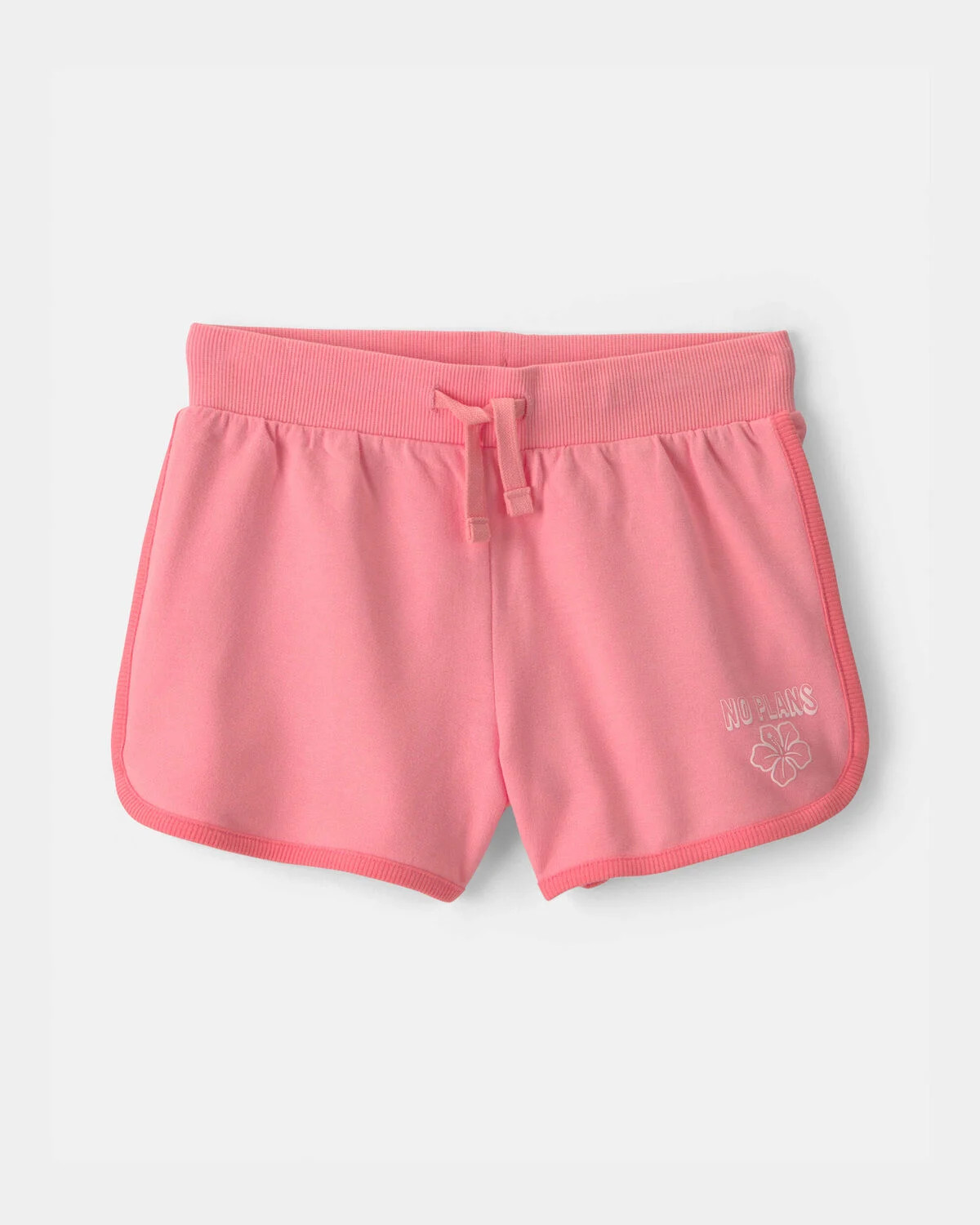 Girls 'No Plans' French Terry Shorts - Pink | Carter's Inc
