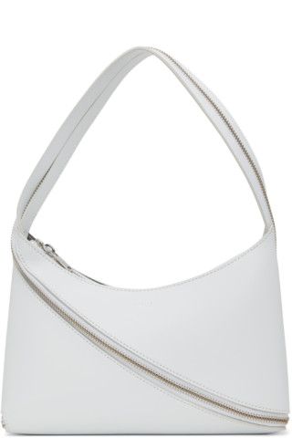 Coperni - White Zip Baguette Bag | SSENSE