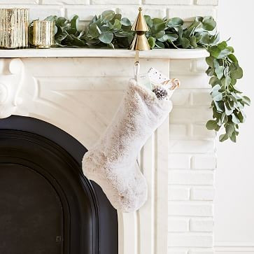 Faux Fur Chinchilla Stocking  | West Elm (US)