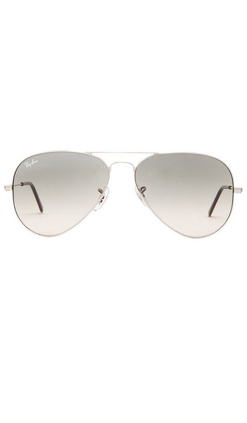 Ray-Ban Aviator in Metallic Silver | Revolve Clothing (Global)