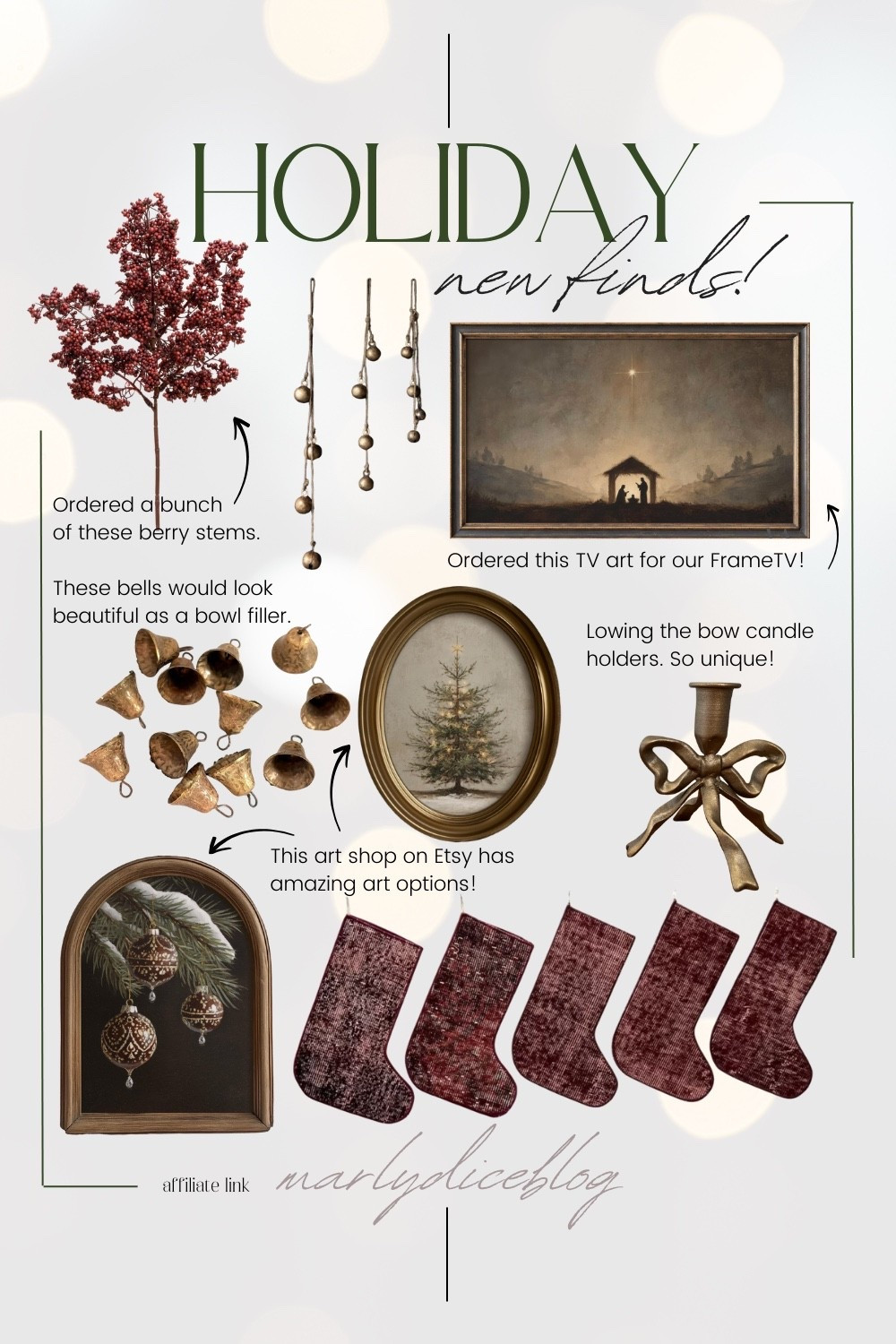 Gold and burgundy Christmas finds. This art is stunning .

#LTKHome #LTKHoliday