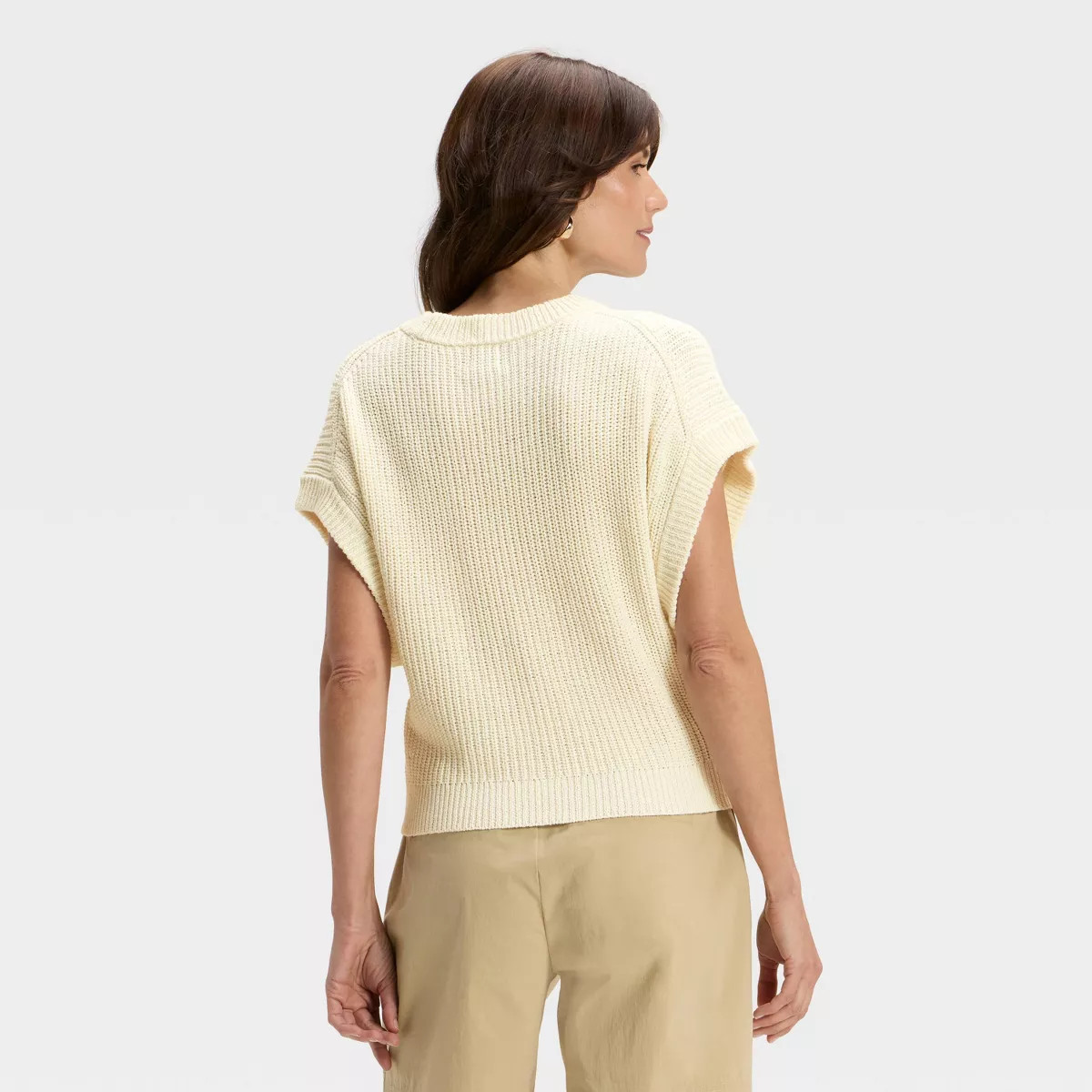 Women's Sweater Vest - A New Day™ Cream XS | Target