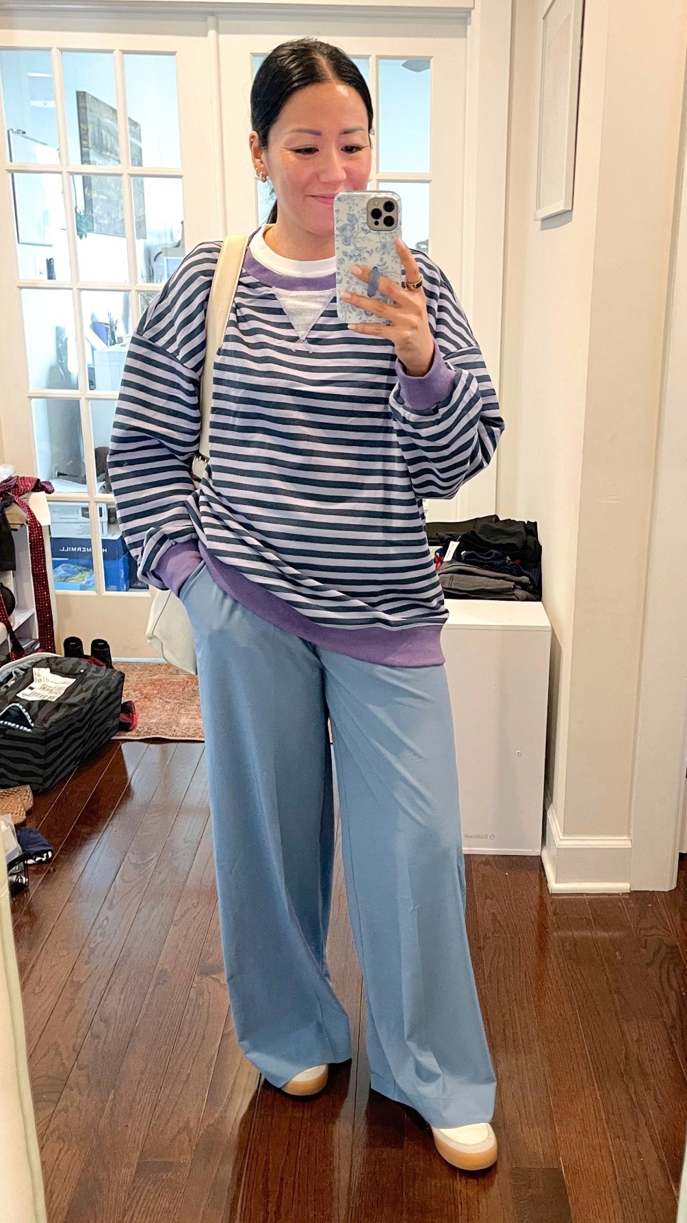 Size medium sweatshirt 
Size small pants
Sneakers are true to size



#LTKOver40 #LTKootd #LTKSeasonal