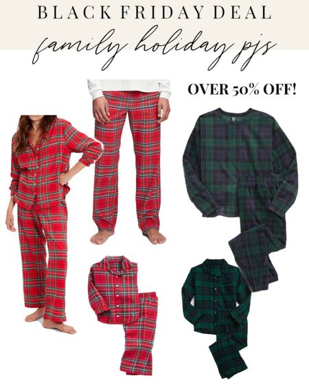 Matching family holiday pajamas on major sale! Over 50% off! 

#familypjs #christmaspajamas 

#LTKCyberweek #LTKfamily #LTKHoliday