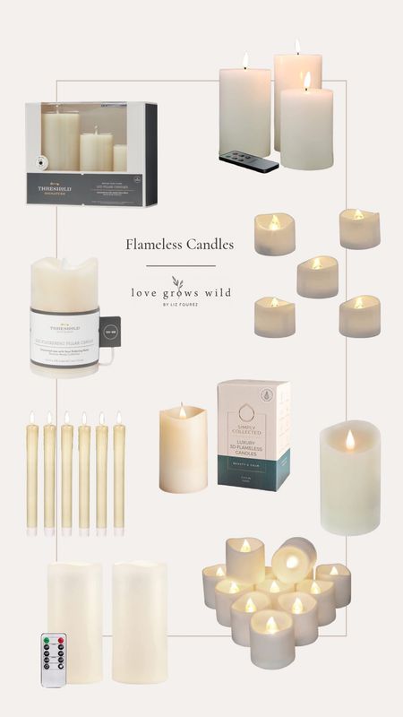 I love burning candles, but there are certain times & places an open flame isn’t the best idea, especially around dogs and little ones. Last year I did a deep dive into flameless remote control candles and found a handful of options that rose to the top of the list. Pillar, candles, taper candles, votives, outdoor, and more. Here are my top picks!

#LTKhome #LTKFind
