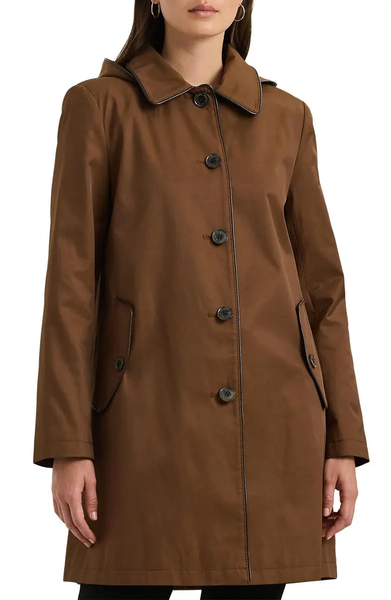 Cotton Blend Coat with Removable Hood | Nordstrom