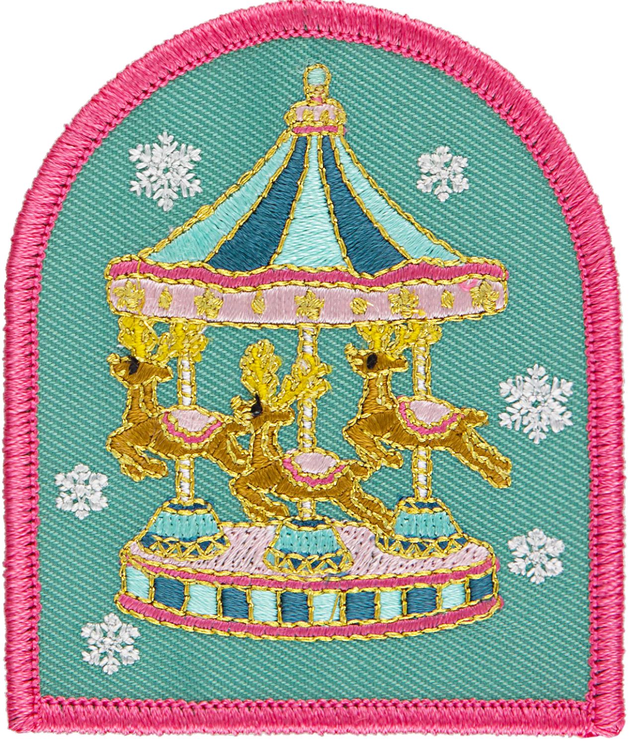Reindeer Carousel Holiday Patch | Stoney Clover Lane