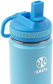 Takeya Kids Insulated Water Bottle w/Straw Lid, 16 Ounces, Sail Blue/Atlantic | Amazon (US)