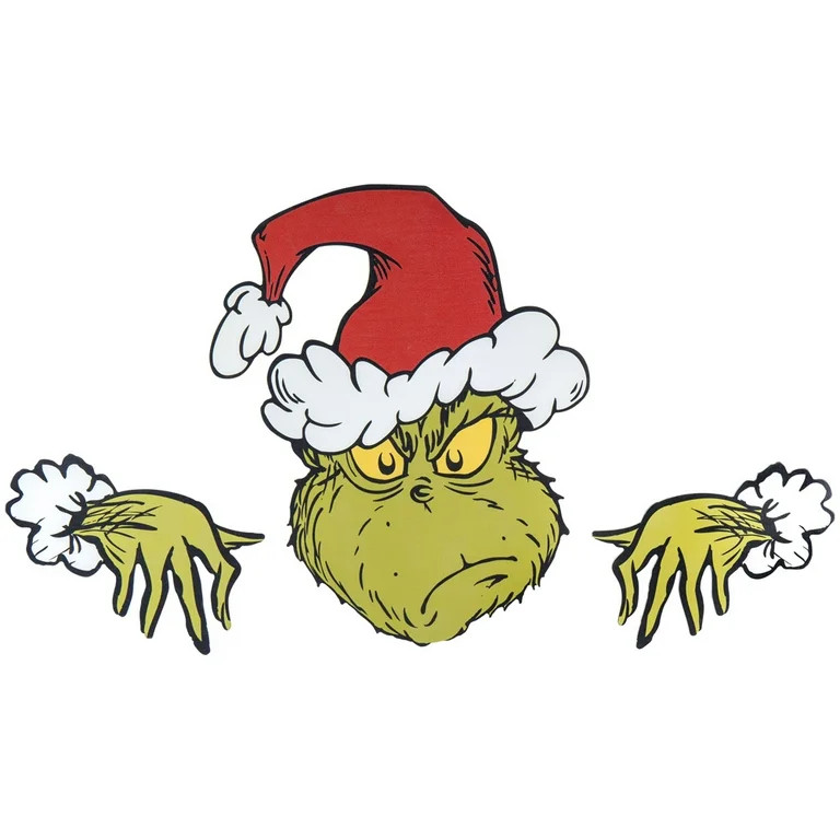 Festive Fence Sitters, Grinch as Santa - Walmart.com | Walmart (US)