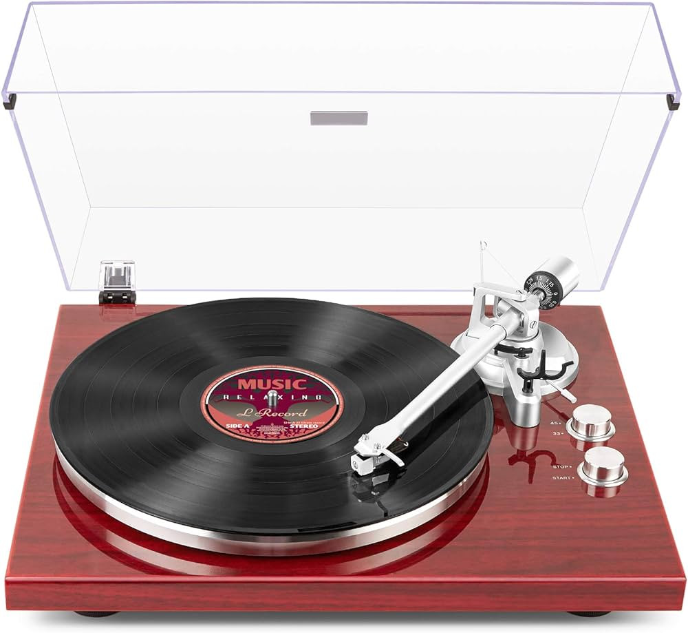 1 by ONE Belt Drive Turntable with Bluetooth Connectivity, Built-in Phono Pre-amp, USB Digital Ou... | Amazon (US)