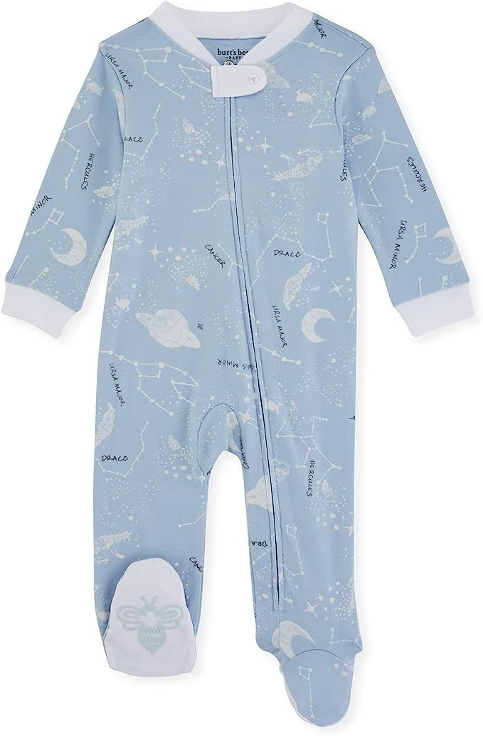 Burt's Bees Baby baby-boys Sleep and Play Pajamas, 100% Organic Cotton One-piece Romper Jumpsuit ... | Amazon (US)