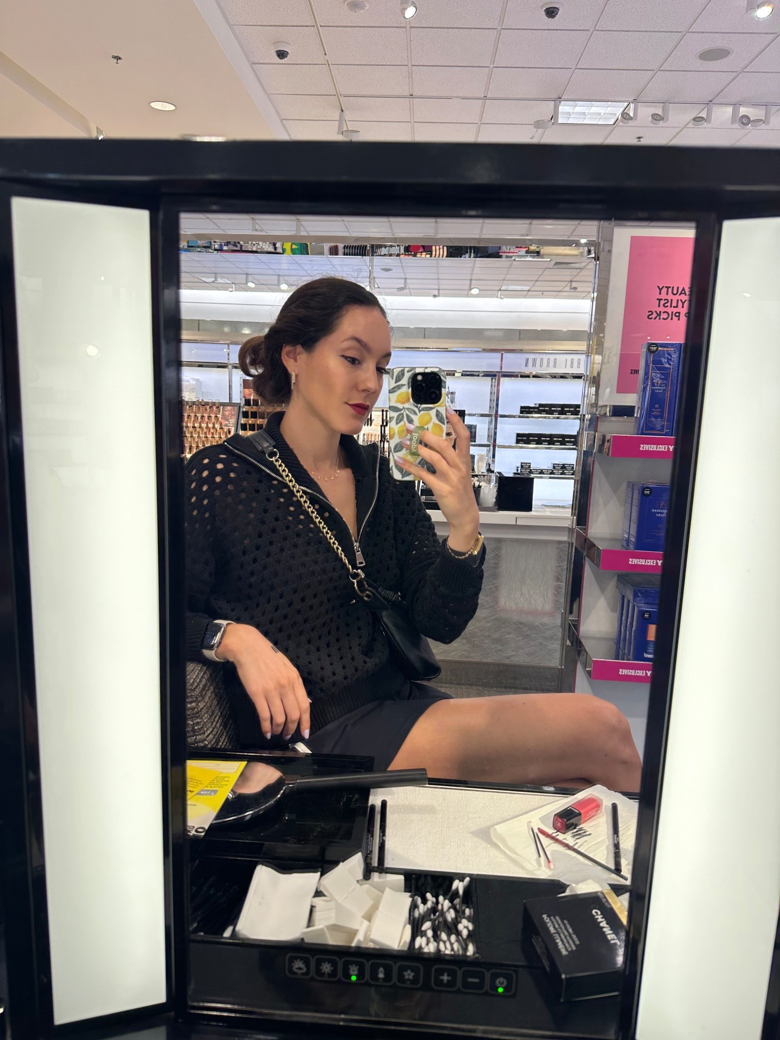 Chanel eyeliner - Le liner de  Chanel
Anastasia Beverly Hills Brow
Freeze® Gel
CHANEL HIGHLIGHTING
Powder Compact (shade ivory gold)
ROUGE ALLURE LIQUID VELVET Ultrawear Intense Matte Liquid Lip Color (shade 244)

Makeup
Nordstrom find 
Eyeliner
Lip
Loopy code carolinelawley for 10% off

#LTKBeauty