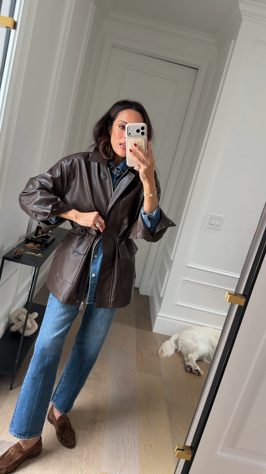 Love this jacket for spring transition! 
Jacket XS
Denim 24, tts 

#LTKOver40 #LTKSeasonal