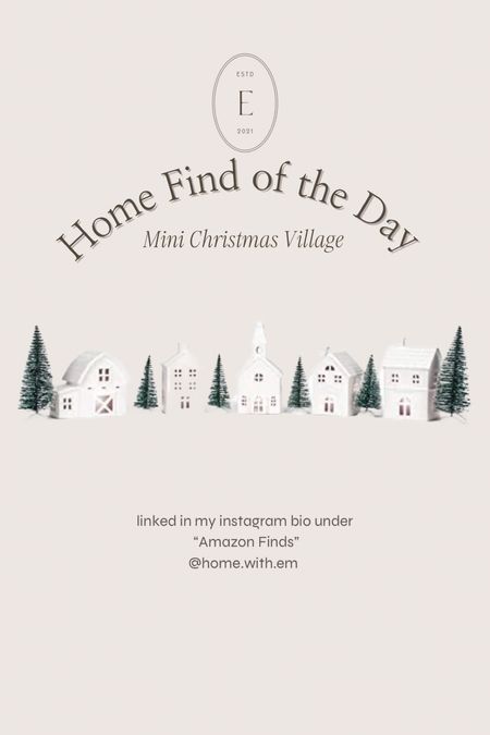 The home find of the day today is adorable little mini Christmas village. I think that this would just be the cutest addition to your Christmas decor this holiday season mini villages, for some reason can be so expensive, so I was pretty impressed with the price point of this one.

Comes as a coordinating set of 11 including 3 houses, a church, a barn, and 6 snow capped bottlebrush trees
Made of unglazed porcelain ceramic with winter white color and includes safe, battery-operated flameless LED tea lights; Requires 10 LR44 batteries (included)
Each building measures approximately 8 x 4.5 x 3 inches; Great for a holiday/winter display on a mantel or tabletop
Create a festive ambiance in any room during Christmas

#LTKfamily #LTKSeasonal #LTKHoliday