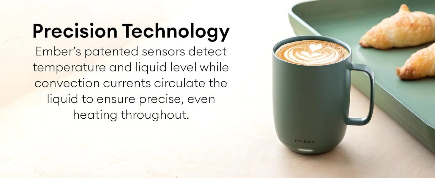 Ember Temperature Control Smart Mug 2, 14oz White, App Controlled Heated Coffee Cup | Double Your Battery Life When You Pair Mug with an Ember Sliding Lid and Signature Series Microfiber Cloth | Amazon (US)