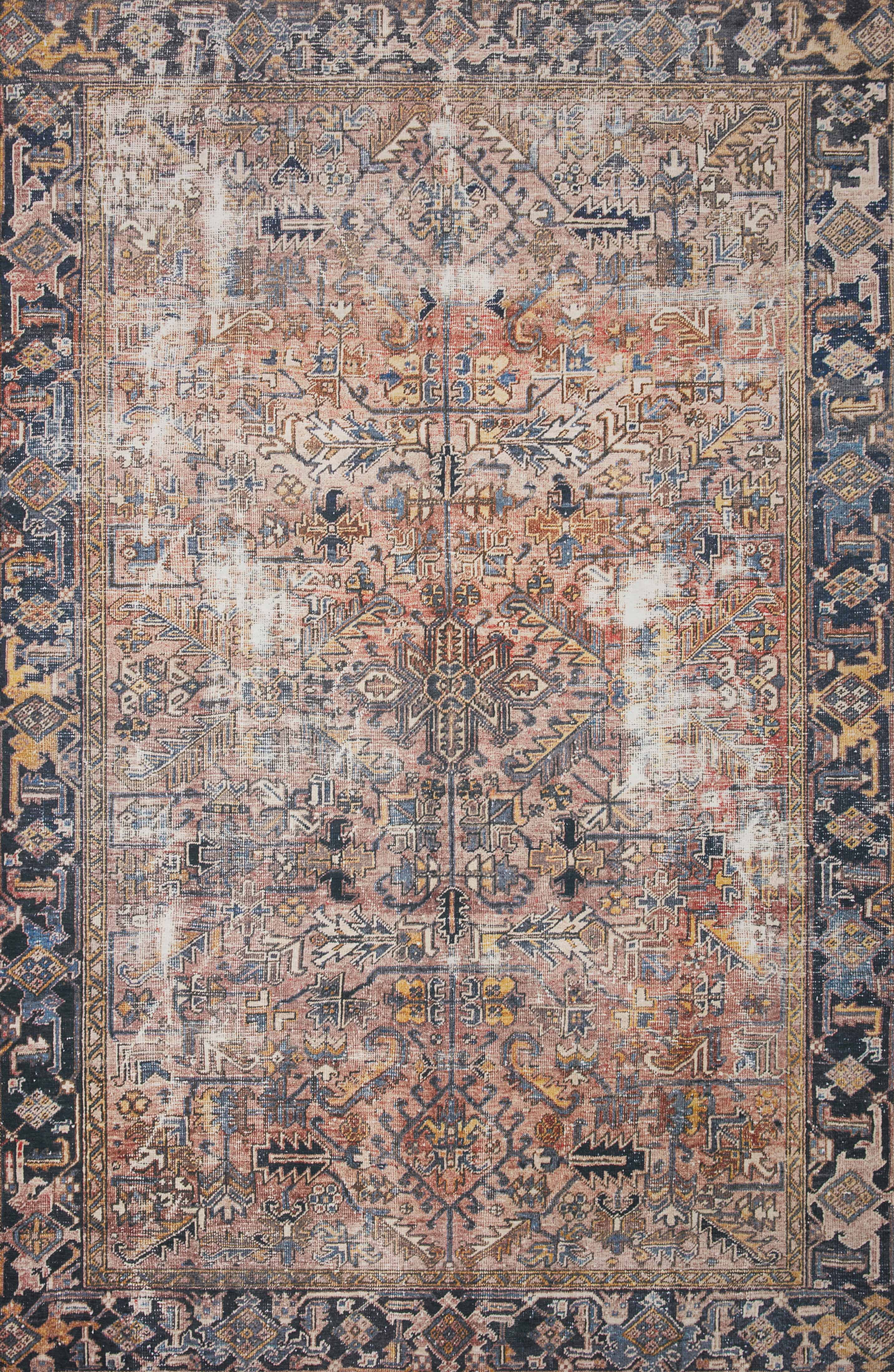 Chris Loves Julia x Loloi Jules Terracotta/Multi 3'-6" x 5'-6" Area Rug | Walmart (US)