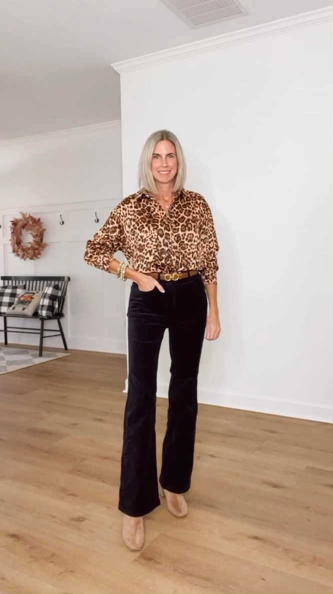 Walmart leopard print top | Button down top with an oversized fit | Soft satin feel | Wearing a small | Perfect for work or a night out 



Work wear 
Teacher outfit ideas 
Fall fashion 
Leopard print outfit 
Animal print 
Date night outfit 

#LTKWorkwear #LTKStyleTip #LTKFindsUnder50