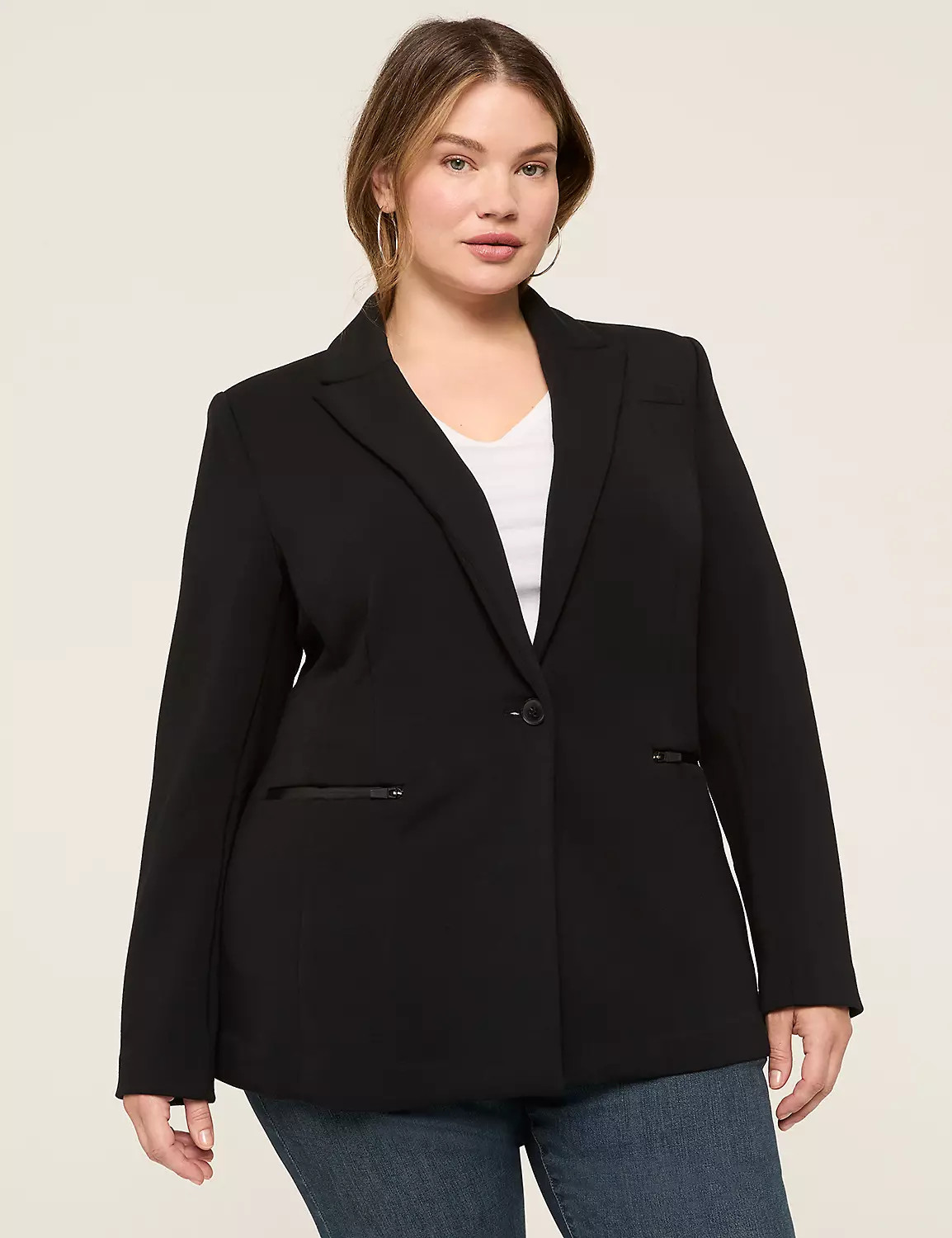 Journey Knit Blazer With Zipper Pocket | LaneBryant | Lane Bryant (US)