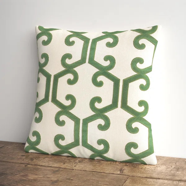 Theresa Appliqued Indoor/Outdoor Throw Pillow | Wayfair North America