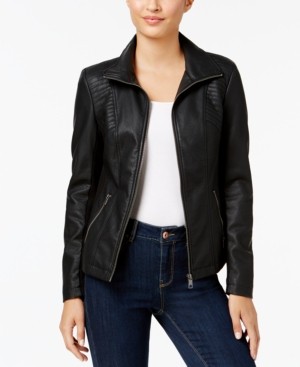 Style & Co Faux-Leather Moto Jacket, Created for Macy's | Macys (US)