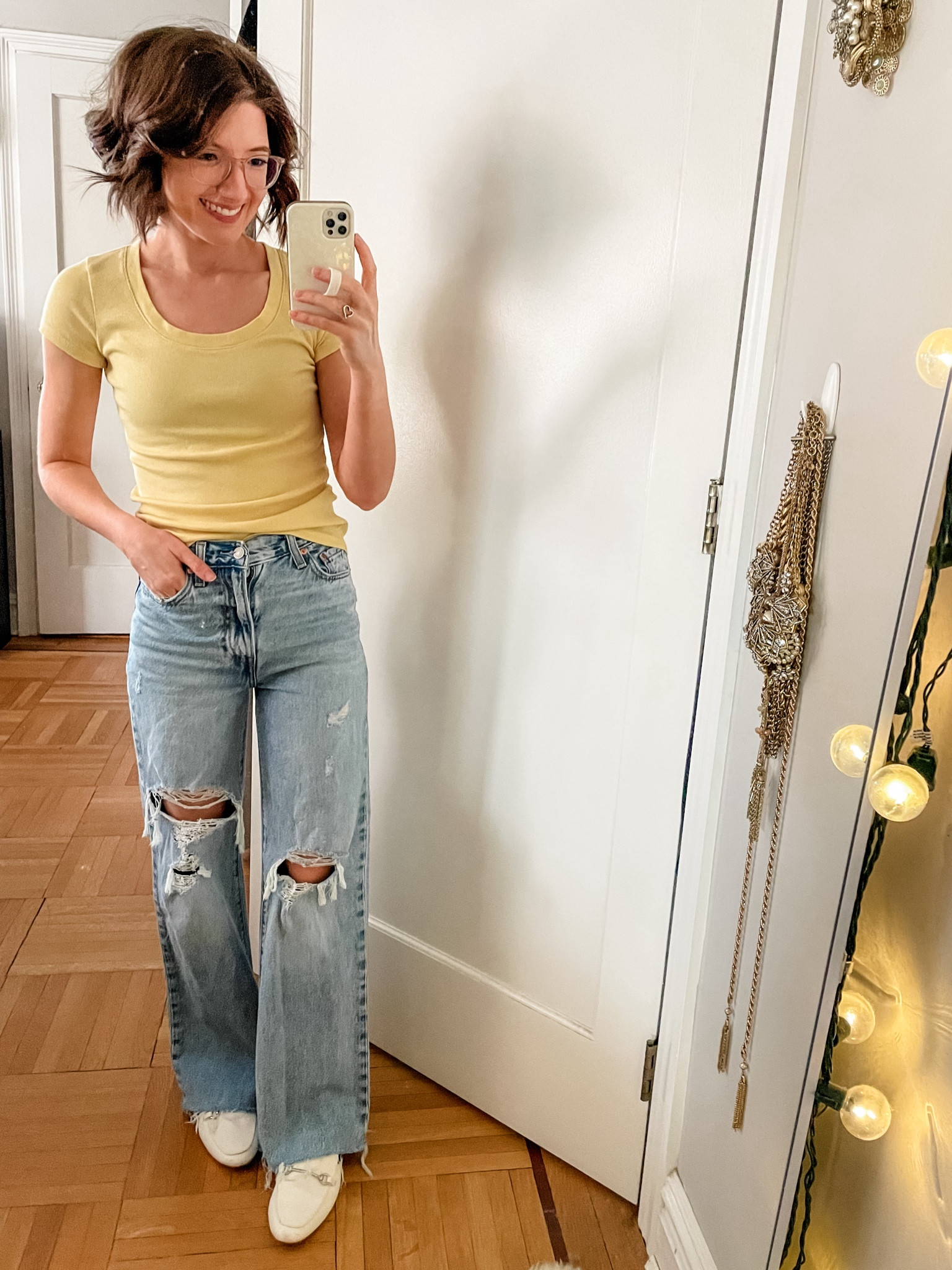 Tee: TTS
JEANS: TTS wearing the regular length and I cut some length off


#LTKstyletip #LTKSeasonal