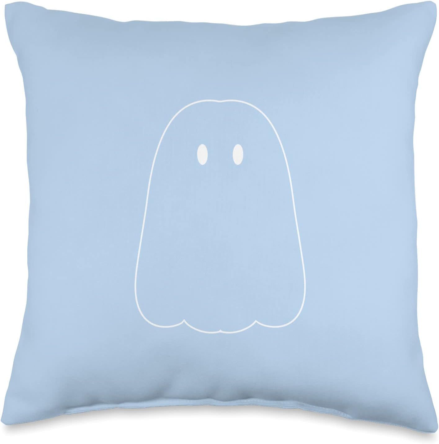 Cute Ghost Halloween Baby Blue Throw Pillow | Amazon (US)