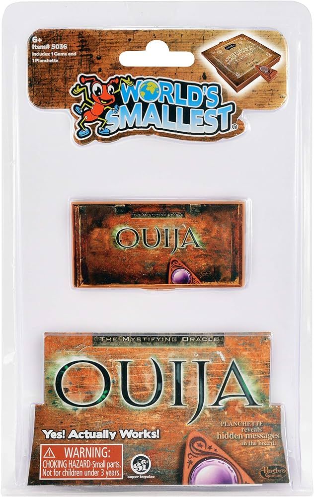 World's Smallest Ouija Board Game for 1 player               
Material: Plastic | Amazon (US)