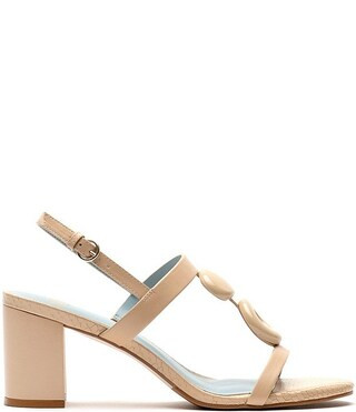 Bianca Nappa Leather Slingback Block Heel Sandals | Dillard's