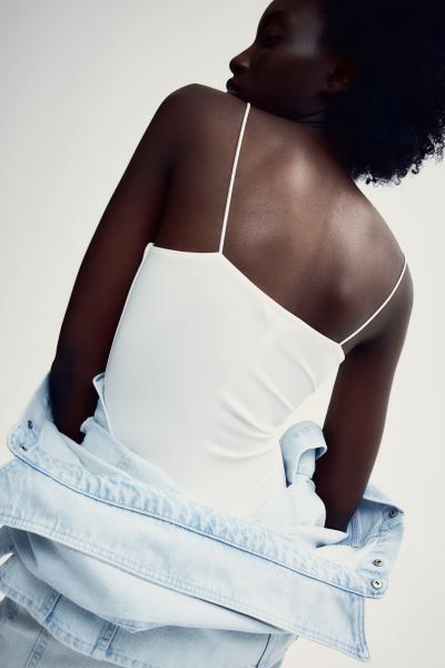 Bodysuit with Extra-narrow Shoulder Straps | H&M (US + CA)