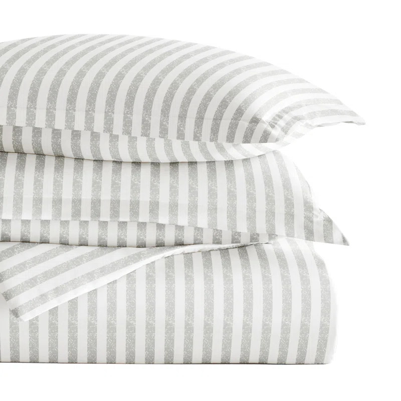 IEnjoy Home Becky Cameron Puffed Rugged Stripe Duvet Cover Set & Reviews | Wayfair | Wayfair North America