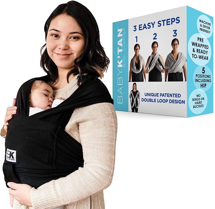 Original Baby K'tan Baby Carrier: #1 Easy Pre-Wrapped, Soft, Slip-On, No Rings, No Buckles | 5 in... | Amazon (US)