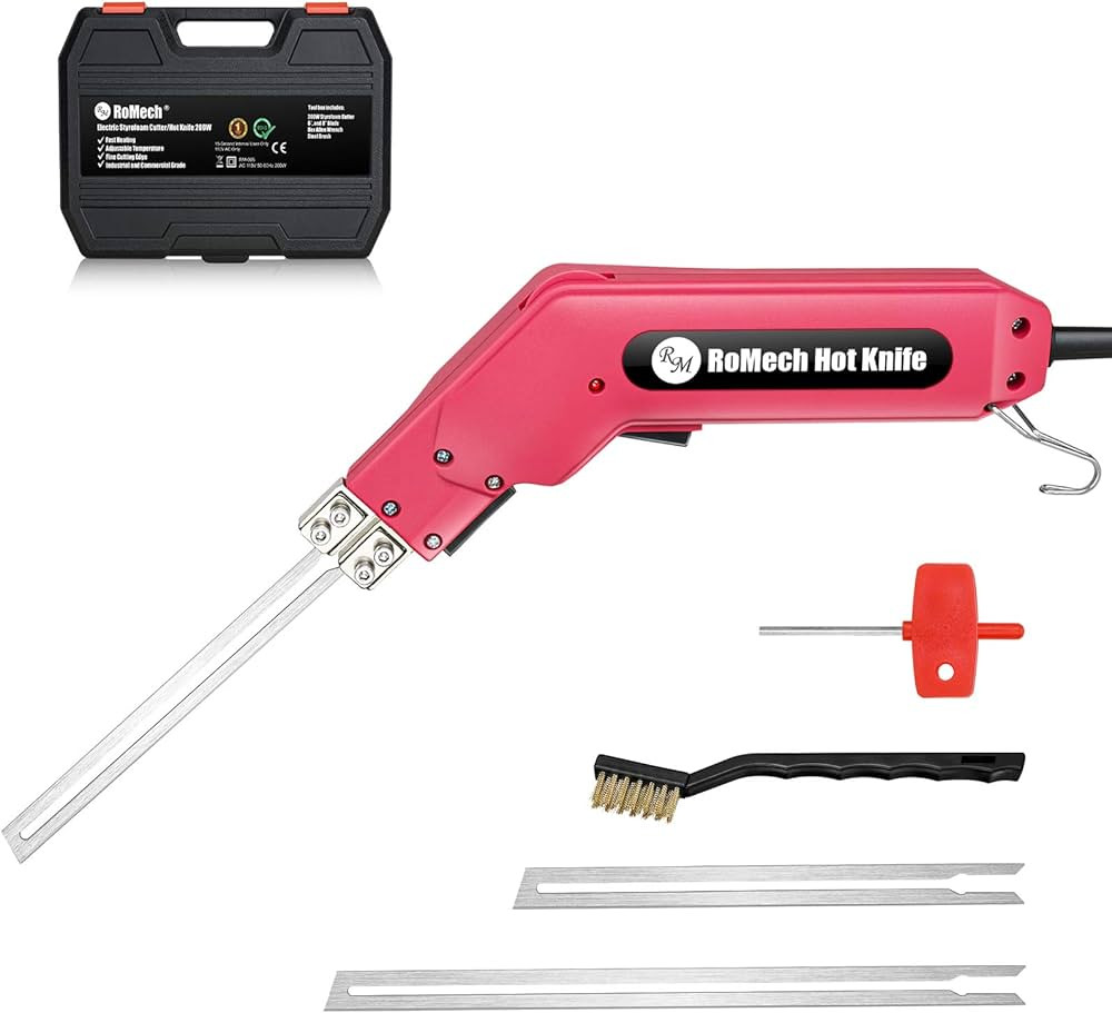 ROMECH Foam Cutter Pro Electric Hot Knife, 200W Styrofoam Cutting Tool Kit- with Heavy-duty Case ... | Amazon (US)