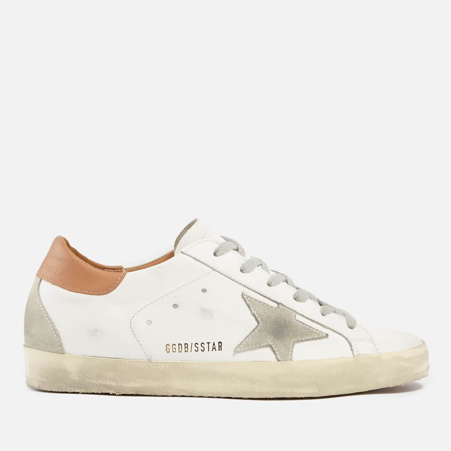 Golden Goose Superstar Distressed Leather and Suede Trainers | Coggles (Global)