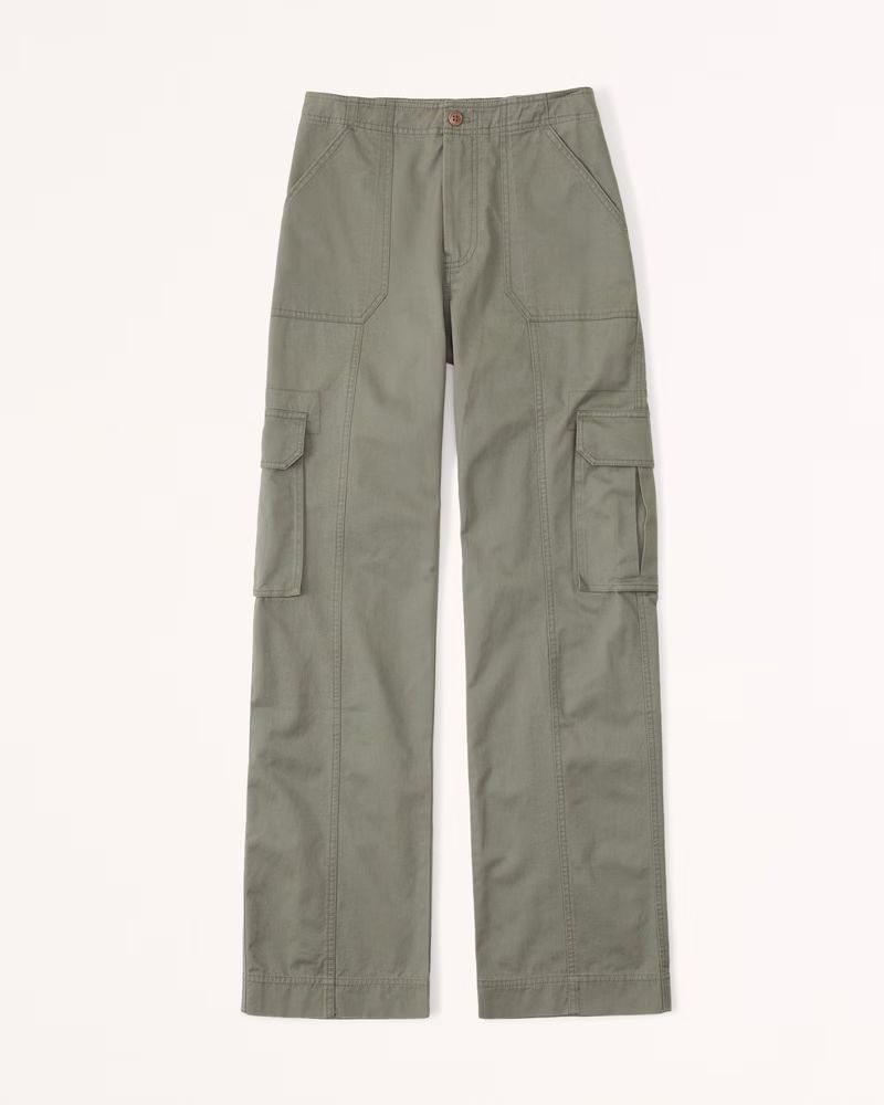 Abercrombie & Fitch Women's Relaxed Cargo Pants in Olive - Size 30 | Abercrombie & Fitch (US)