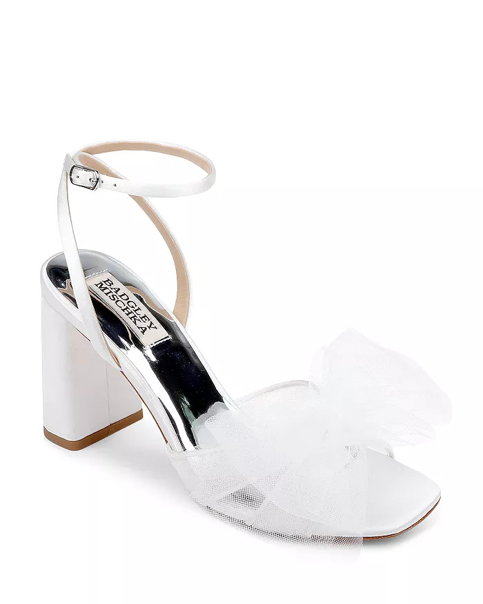 Women's Tess Tulle Bow Block Heel Sandals | Bloomingdale's (US)