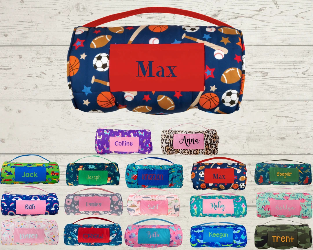 Children's Nap Mat With Attached Pillow and Blanket. - Etsy | Etsy (US)