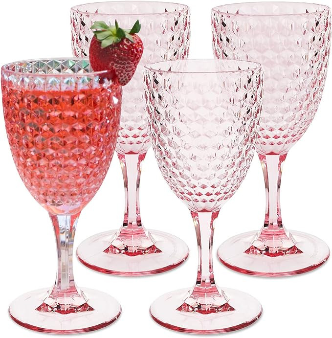 BELLAFORTE - Shatterproof Tritan Plastic Wine Glass, 12oz, set of 4, Laguna Beach Drinking Glasse... | Amazon (US)
