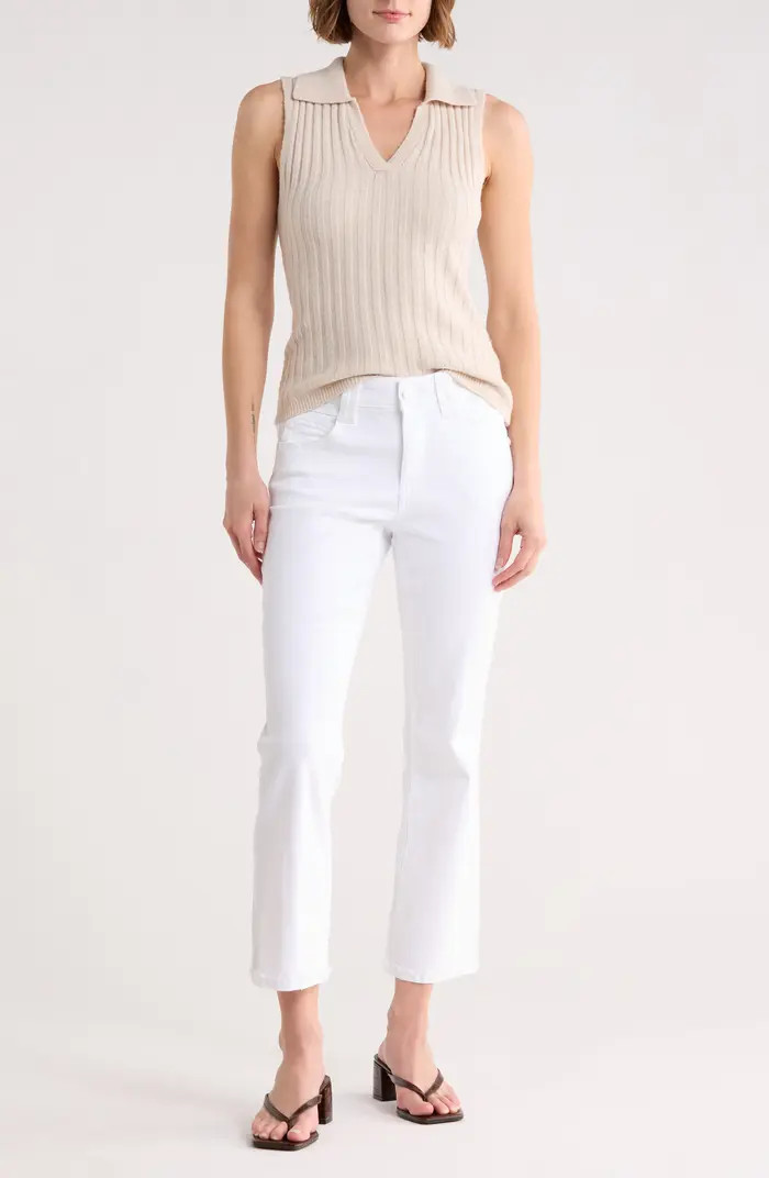Scallop Fray Hem Crop Flare Leg Jeans | Nordstrom Rack