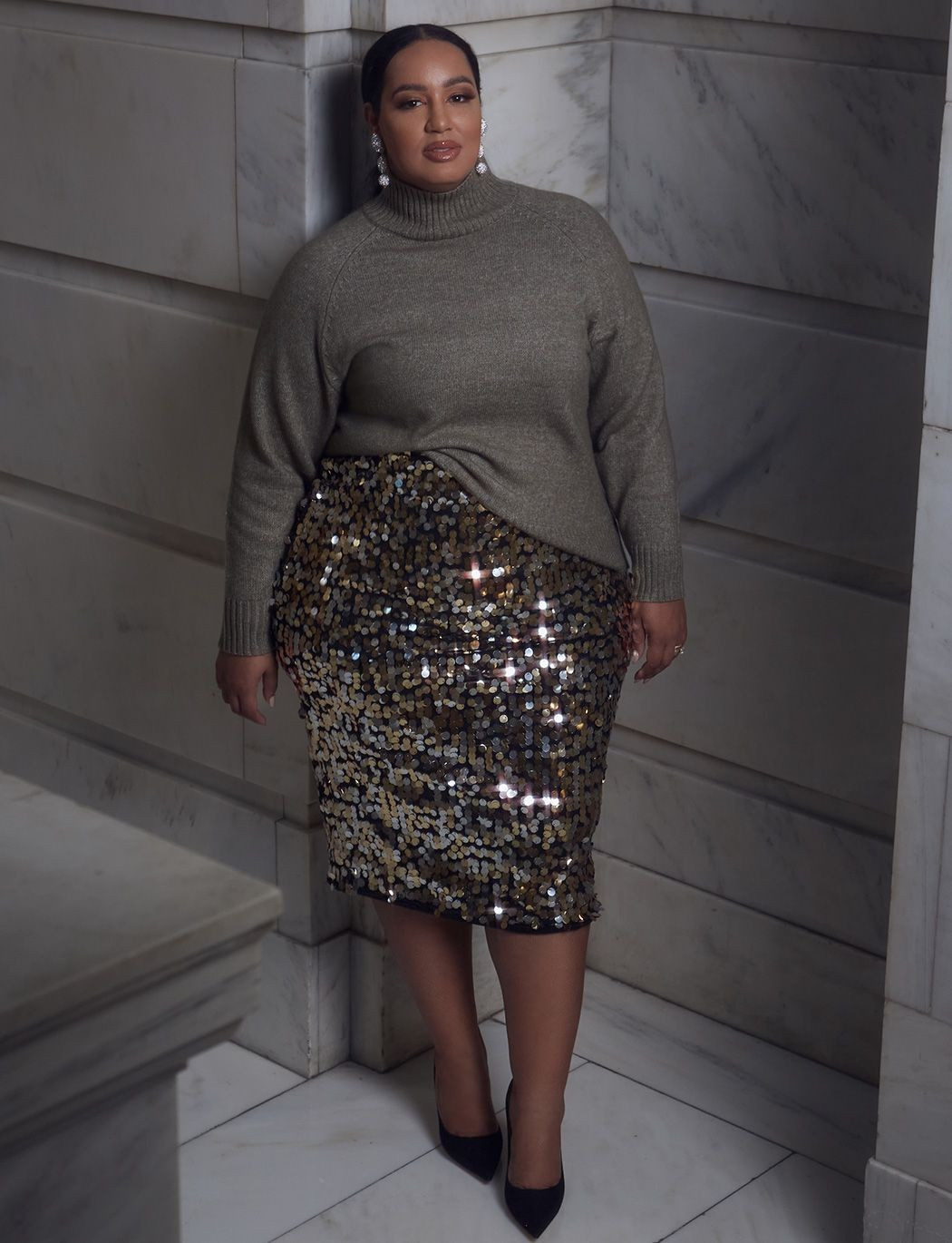 Sequin Pencil Skirt | Eloquii