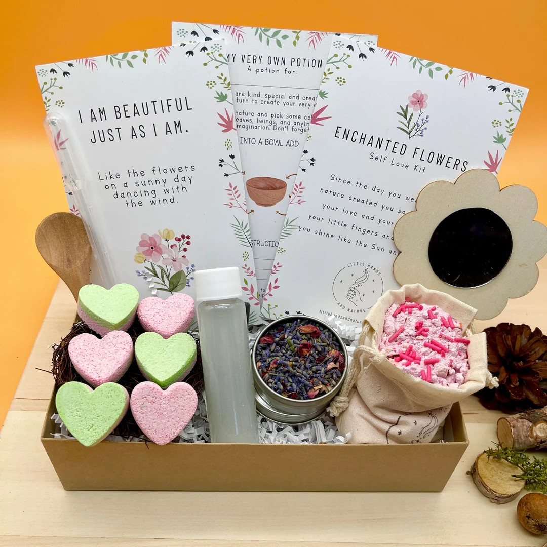 Self Love Potion Play Kit Enchanted Flowers Birthday / Valentines Gift for Kids Biodegradable Non... | Etsy (US)