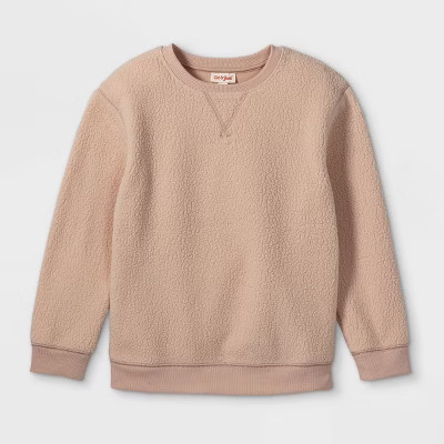 Kids' Micro Fleece Crewneck Sweatshirt - Cat & Jack™ | Target